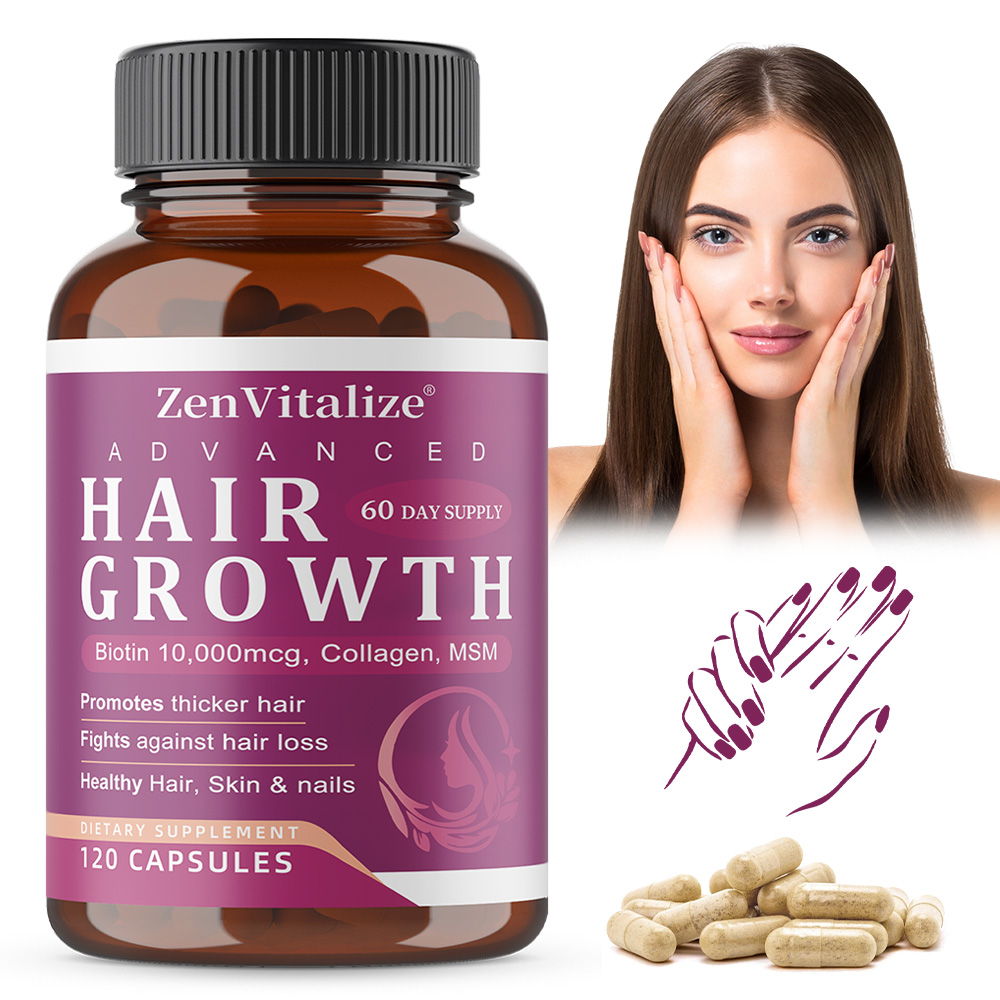 Hair Care Vitamin - كبسولات البيوتين والكولاجين - تعزز نمو
