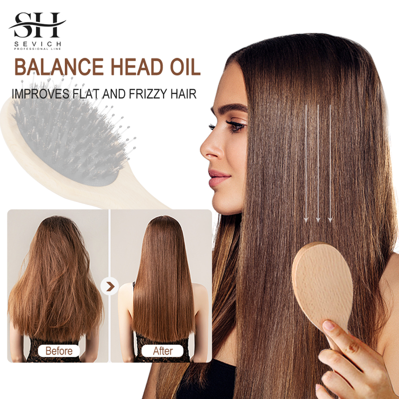 Hair Care In Salon - الخنزير الطبيعي الخشن الشعر رقيق مشط