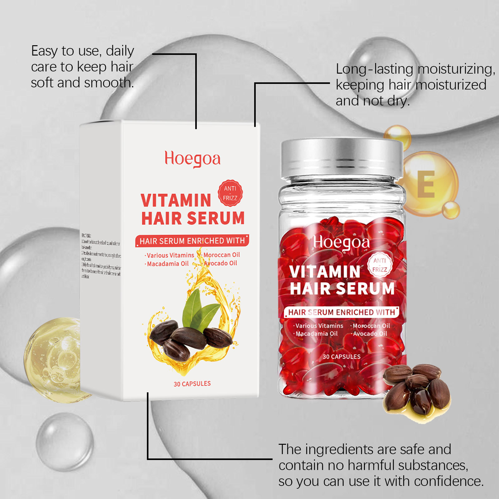 Hair Care Vitamin - كبسولات مصل العناية بالشعر فيتامين تزيد