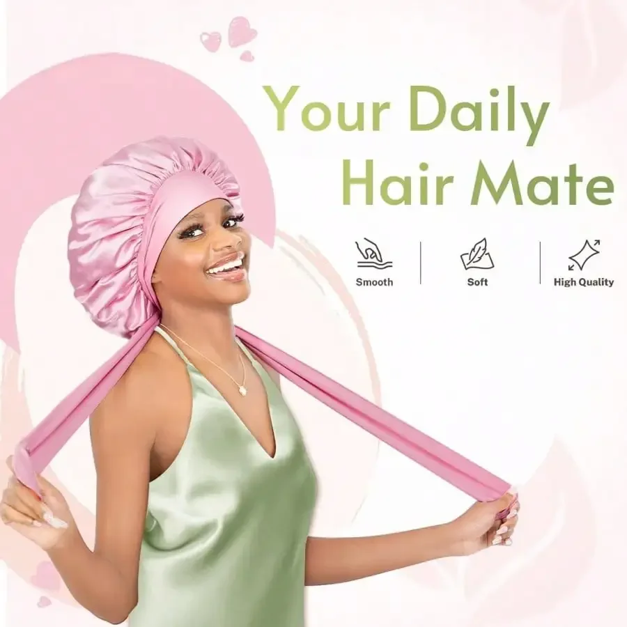 قبعة نوم حريرية نسائية 2026، ق - مراجعة Satin Hair Bonnet وسعره