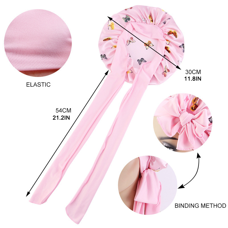 قبعة حريرية جديدة مزينة بطبعة  - مراجعة Satin Hair Bonnet وسعره