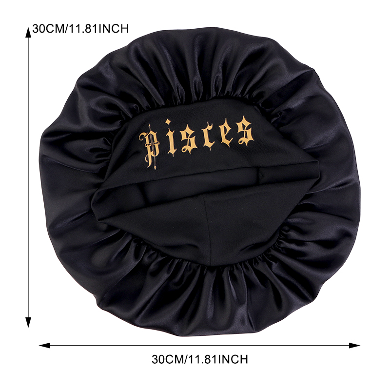 جديد 12 زودياك بلون قبعة النوم - مراجعة Satin Hair Bonnet وسعره