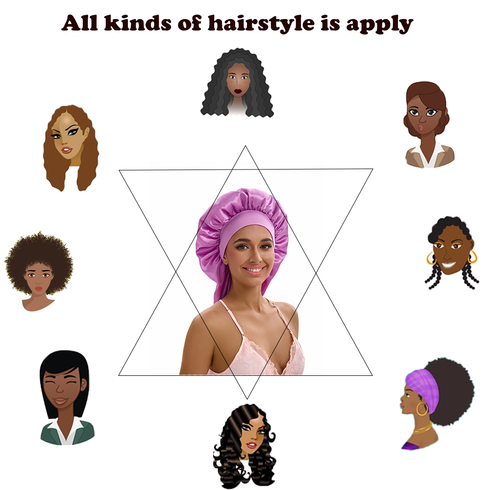 قبعة نوم نسائية طويلة من السات - مراجعة Satin Hair Bonnet وسعره