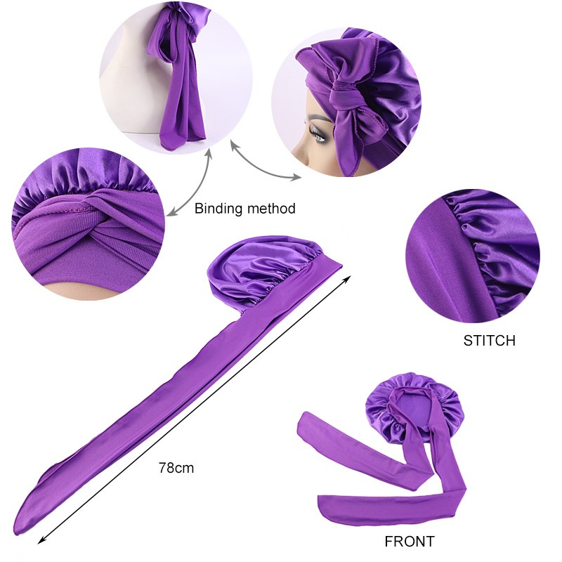 جديد الساتان قبعة النوم للنساء - مراجعة Satin Hair Bonnet وسعره