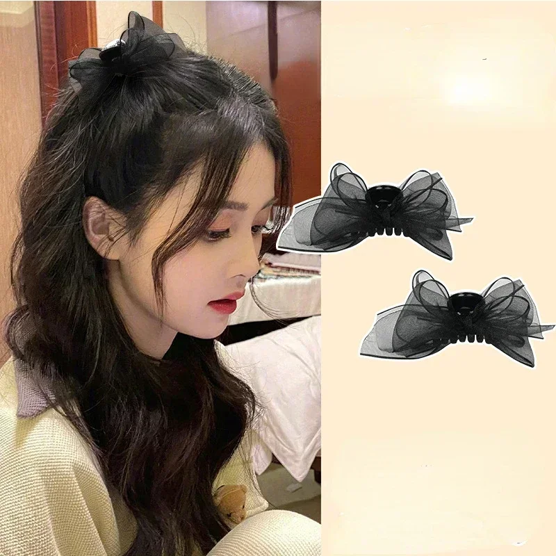 2 قطعة أسود ماتي Bowknot شبكة  - مراجعة Bobby Pin Bulk وسعره