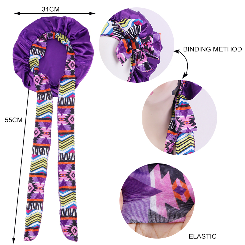 2 قطعة/الوحدة بوهو مطبوعة عقال - مراجعة Satin Hair Bonnet وسعره