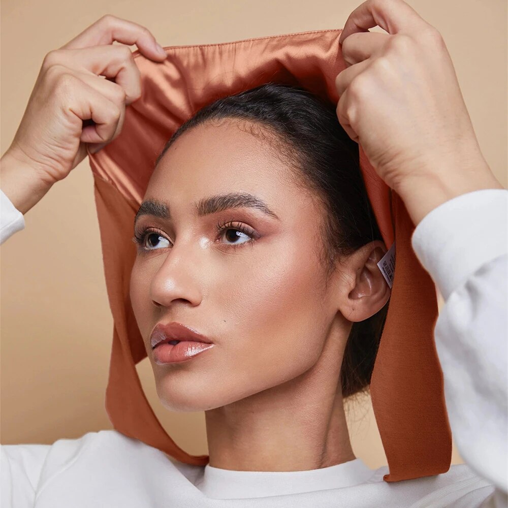 مشروط الساتان الحجاب قبعة الإس - مراجعة Satin Hair Bonnet وسعره