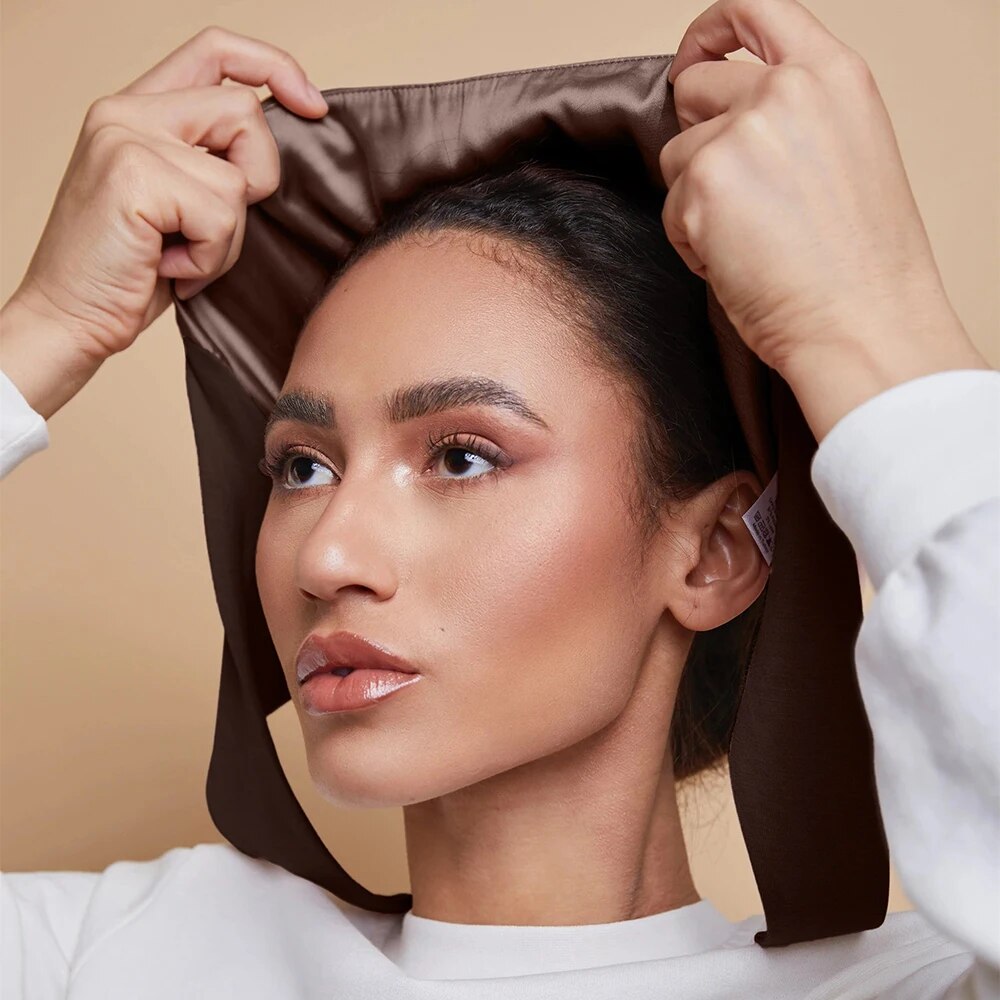 مشروط الساتان الحجاب قبعة الإس - مراجعة Satin Hair Bonnet وسعره
